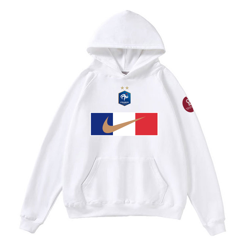 Men's France World Cup Soccer Hoodie White